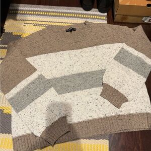 Lulus Brown and Cream Sweater